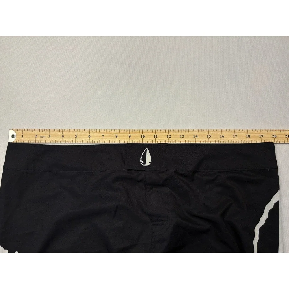 Tachuntfish Mens Board Shorts‎ Black Skeleton Fish Arrowhead Swim Trunks 2XL
